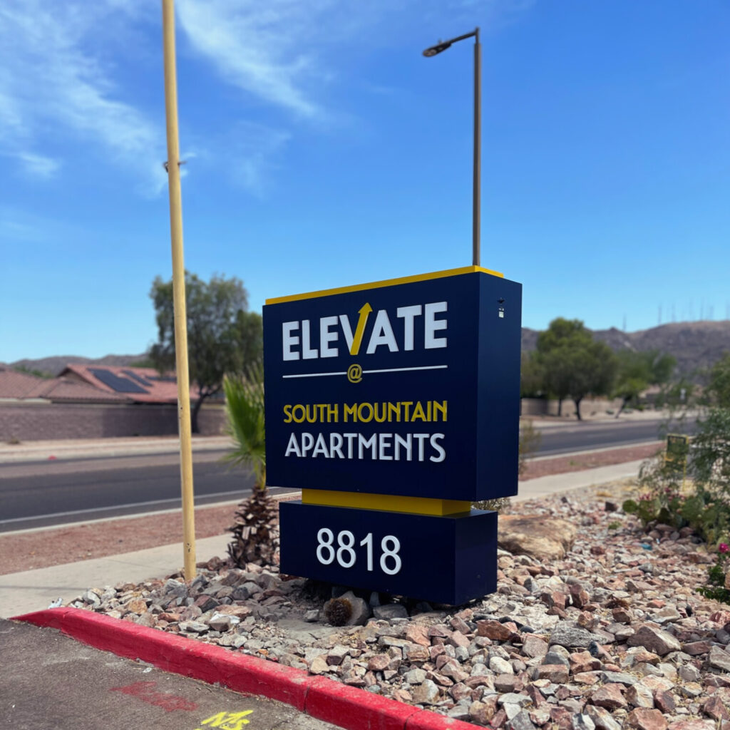 Commercial signage Phoenix Elevate South Mountain business signs Arizona Rising Sign